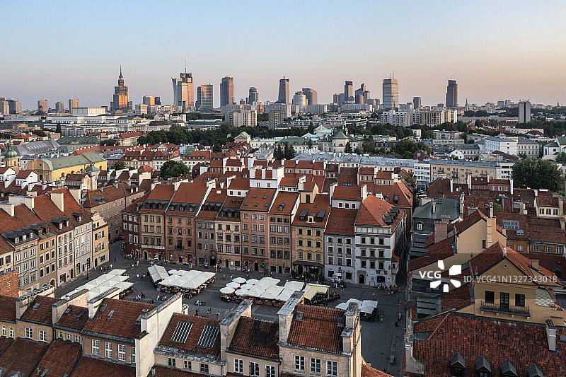 华沙全景图片素材
