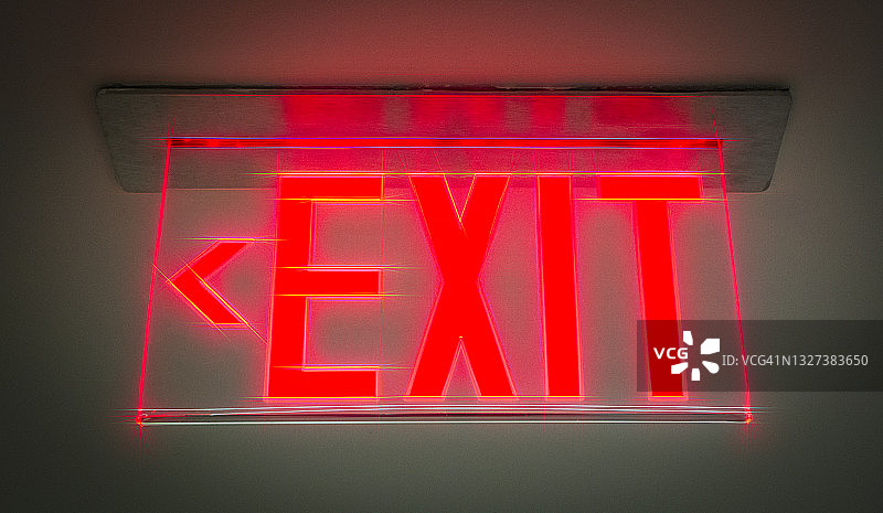 鲜红色出口标志图片素材