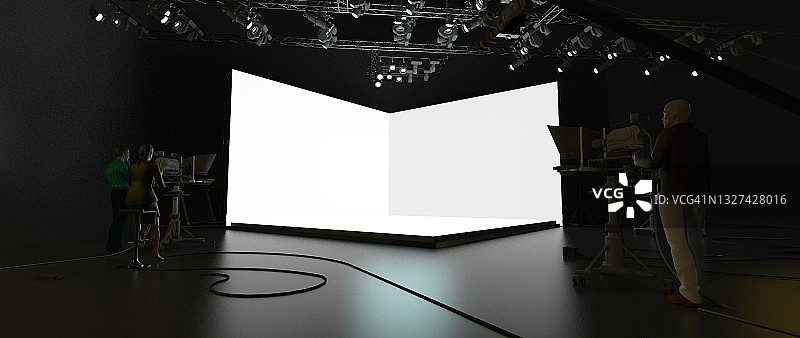 3D演播室直播模板，网络活动，直播，网络演播室图片素材