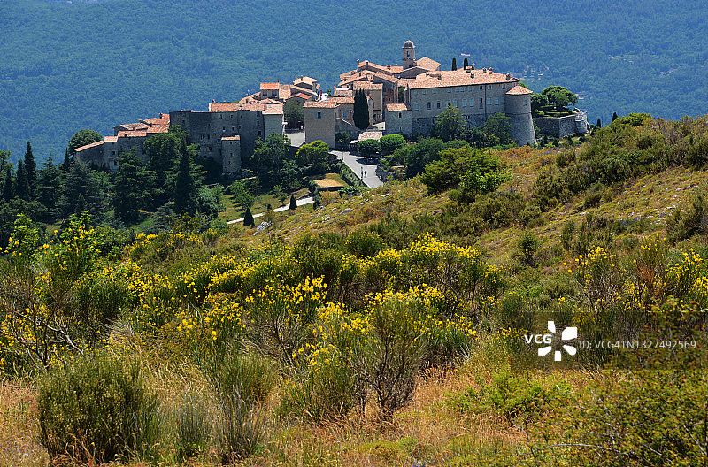 法国古尔东村庄景观图片素材