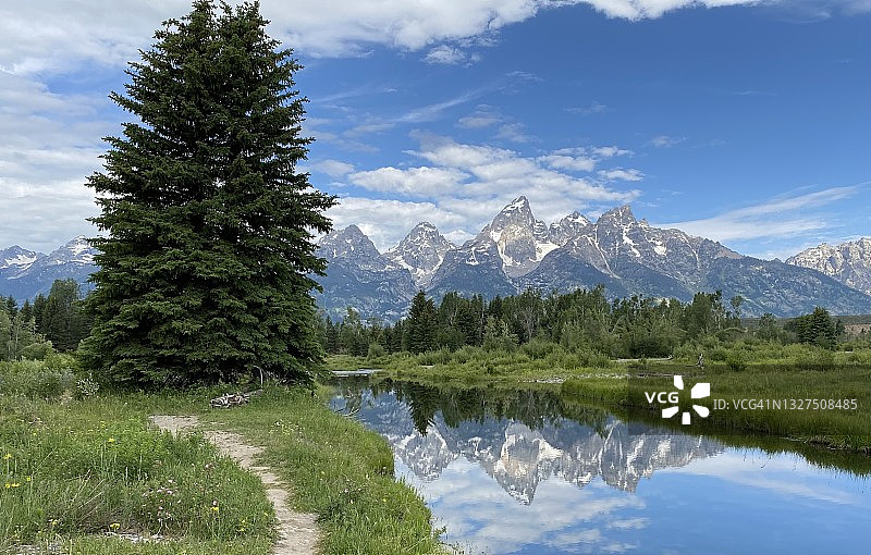 通往提顿峰的道路图片素材