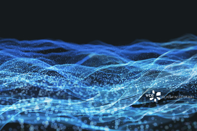 抽象大数据波图片素材