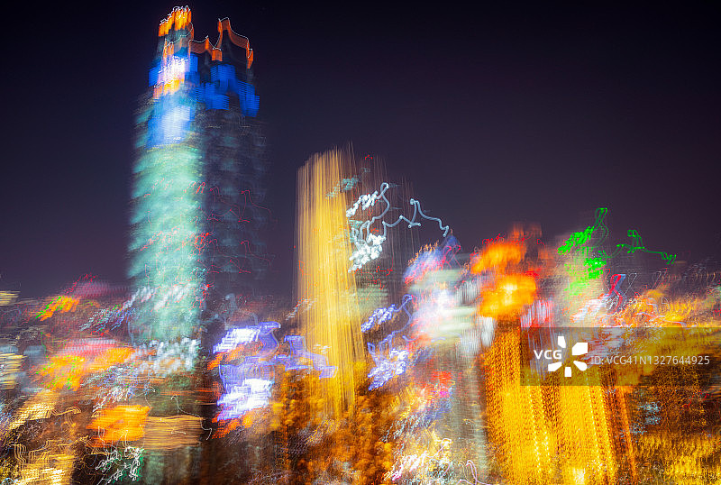 故障模糊城市天际线 - 中国台湾台北图片素材