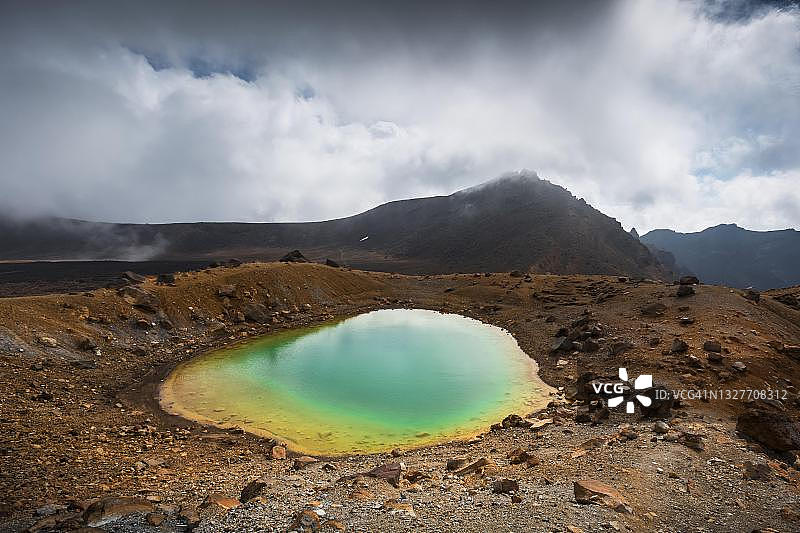 火山湖，汤加里罗国家公园，鲁阿佩胡区，新西兰北岛图片素材