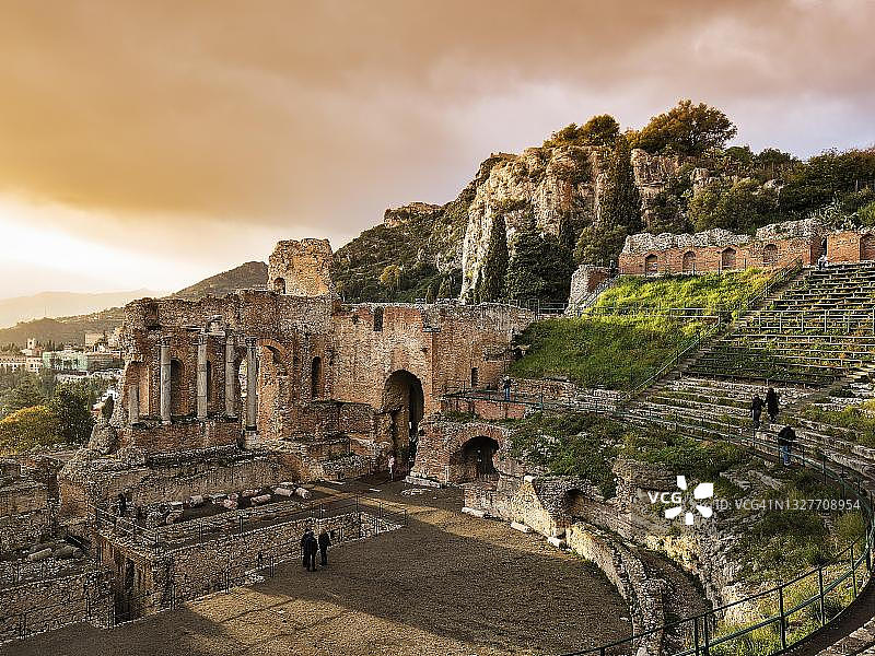 陶尔米纳希腊古剧场图片素材