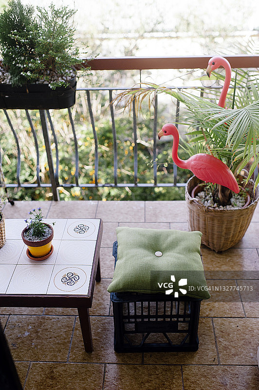 户外阳台休闲区图片素材