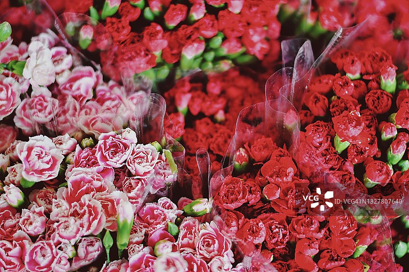 鲜花花束的特写图片素材