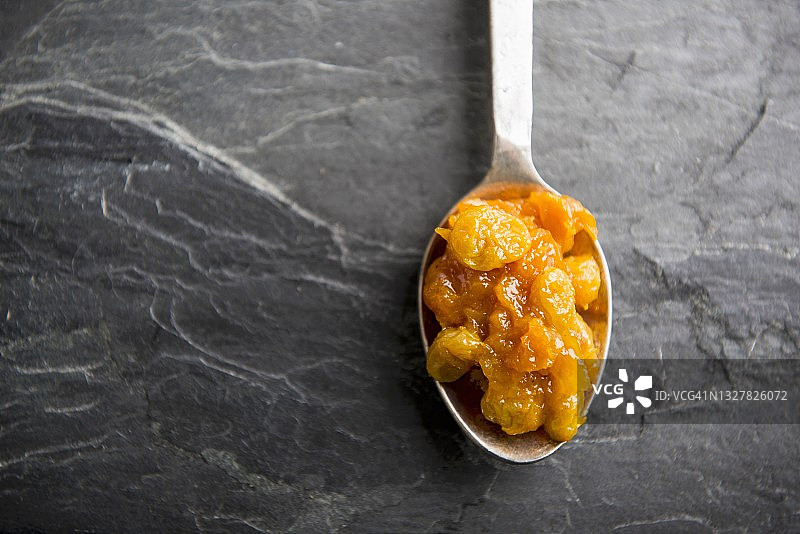 一勺杏子酸辣酱图片素材