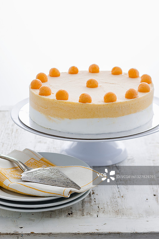 哈密瓜冰淇淋蛋糕图片素材