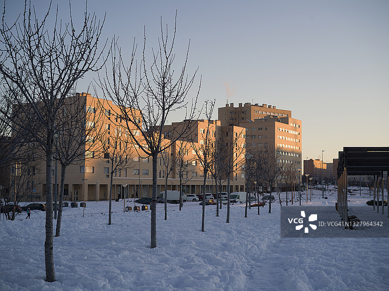 阿尔科尔孔的雪天图片素材
