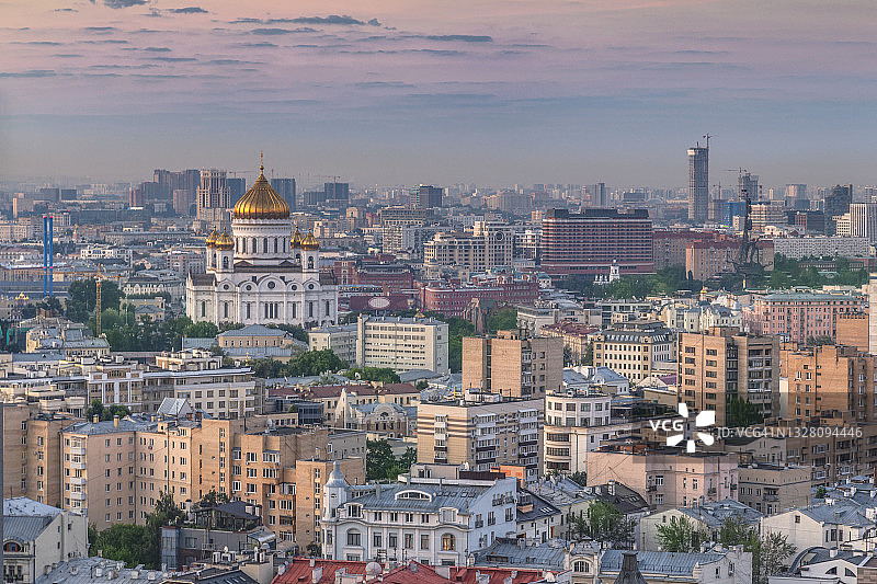 莫斯科历史老城区的黎明图片素材