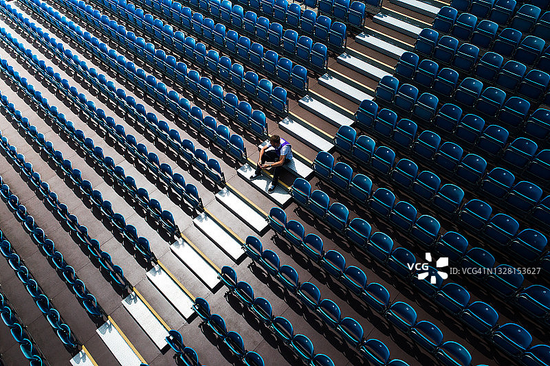 空旷的体育场座位，英国图片素材