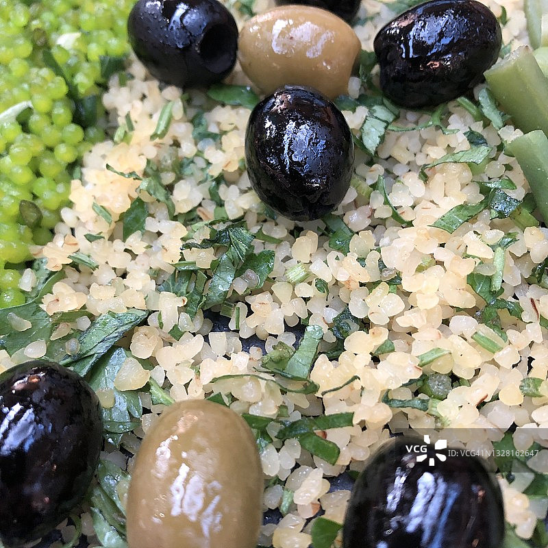 健康的摩洛哥和地中海沙拉食品图片素材