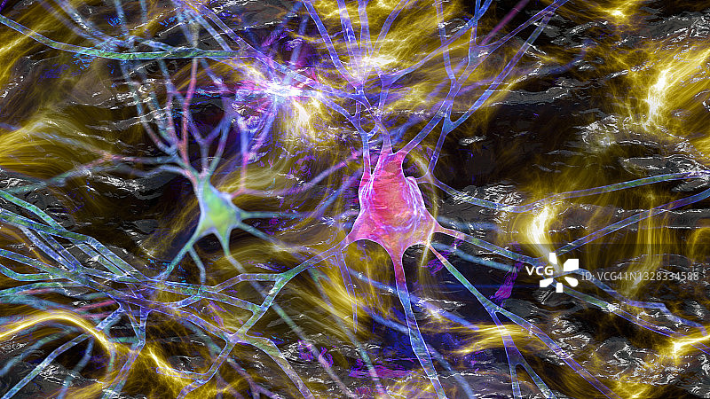 痴呆症中的神经元概念图图片素材