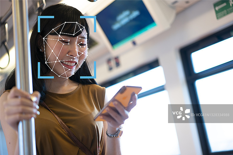 生物识别与面部识别技术创新图片素材