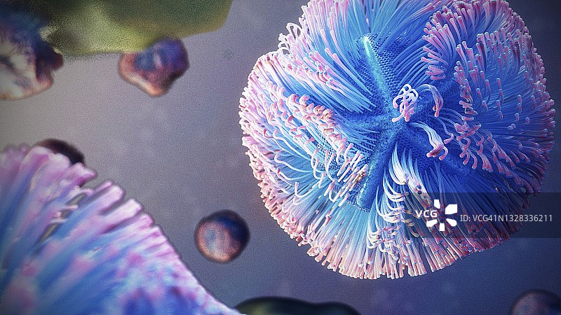 拟菌病毒，图示图片素材