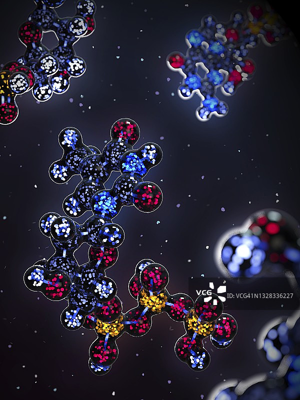 胸苷三磷酸核苷分子图图片素材