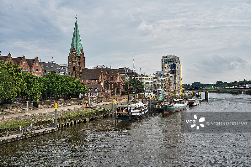 德国不莱梅的施拉赫特堤岸图片素材