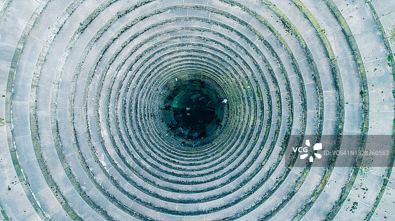 Ladybower水库天坑的航拍照片图片素材