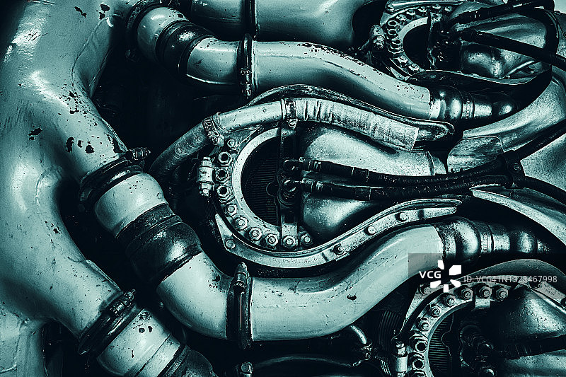 20世纪40年代喷气式飞机进气管图片素材