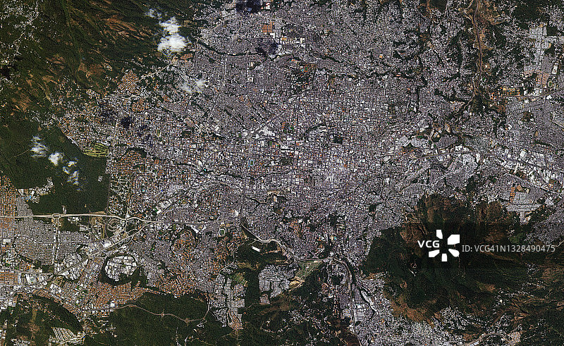 萨尔瓦多的卫星图像图片素材