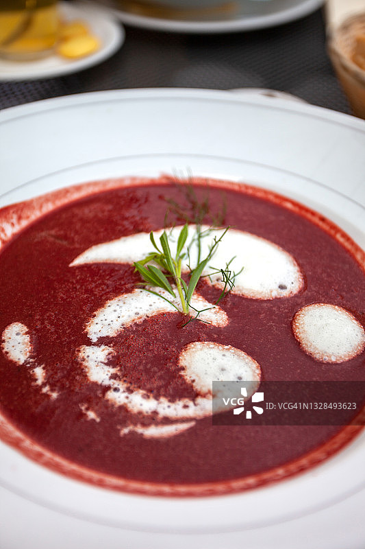 樱桃奶油汤图片素材