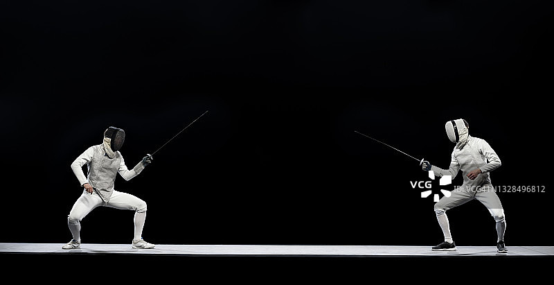 击剑运动员比赛图片素材