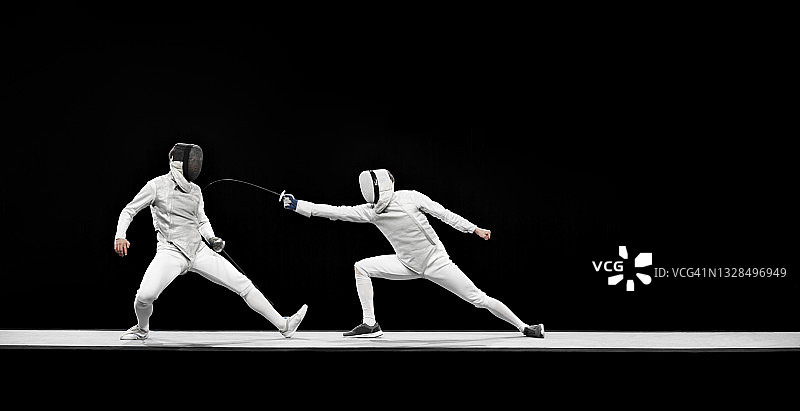击剑运动员比赛图片素材