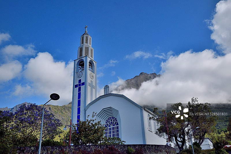 留尼汪岛锡拉奥斯圣母雪教堂图片素材