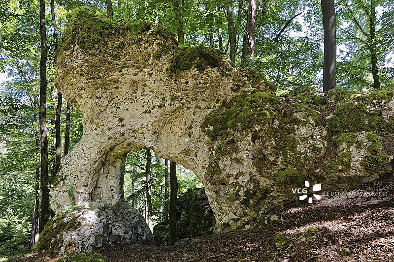 狮子门，德国巴伐利亚岩石门图片素材