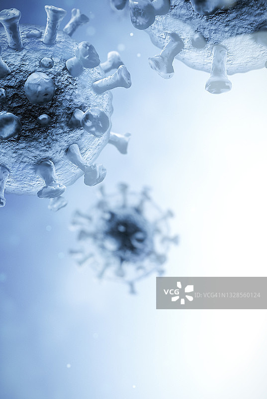 冠状病毒的显微视图图片素材