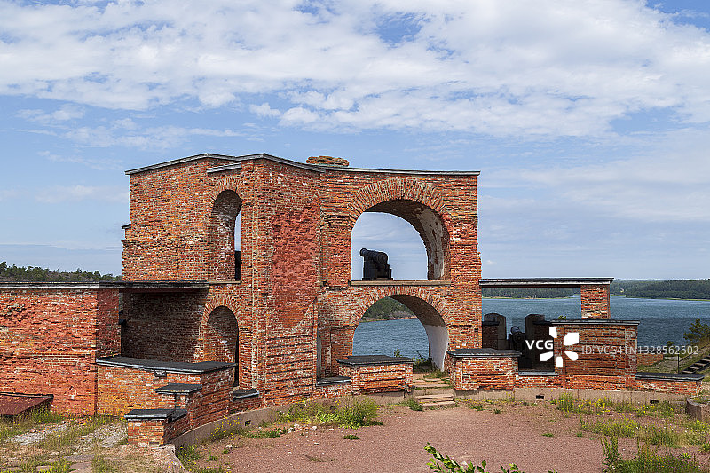 芬兰奥兰群岛博马尔松德要塞诺特维克塔楼遗址图片素材