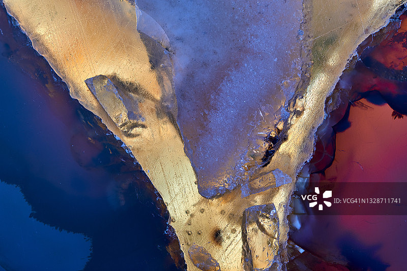 蓝色矿物晶体照片背景纹理特写图片素材