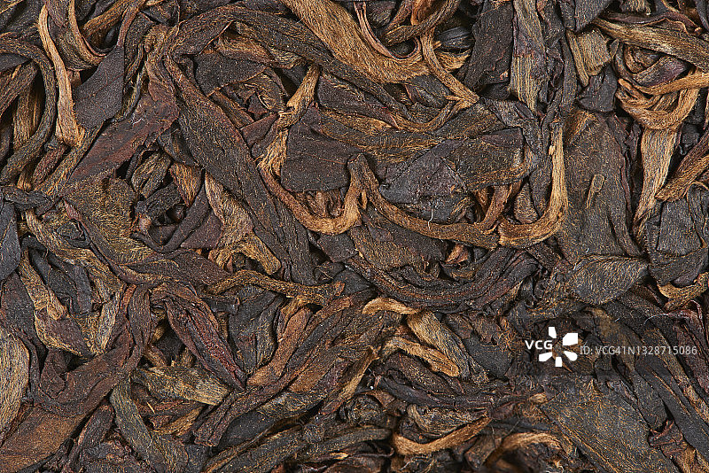 砖形普洱茶特写图片素材