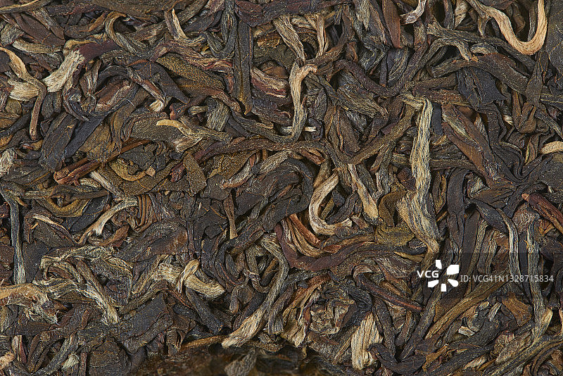 砖形普洱茶特写图片素材