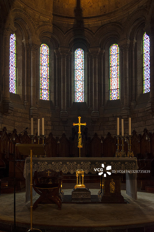 西班牙阿斯图里亚斯欧洲之峰国家公园科瓦东加圣殿图片素材