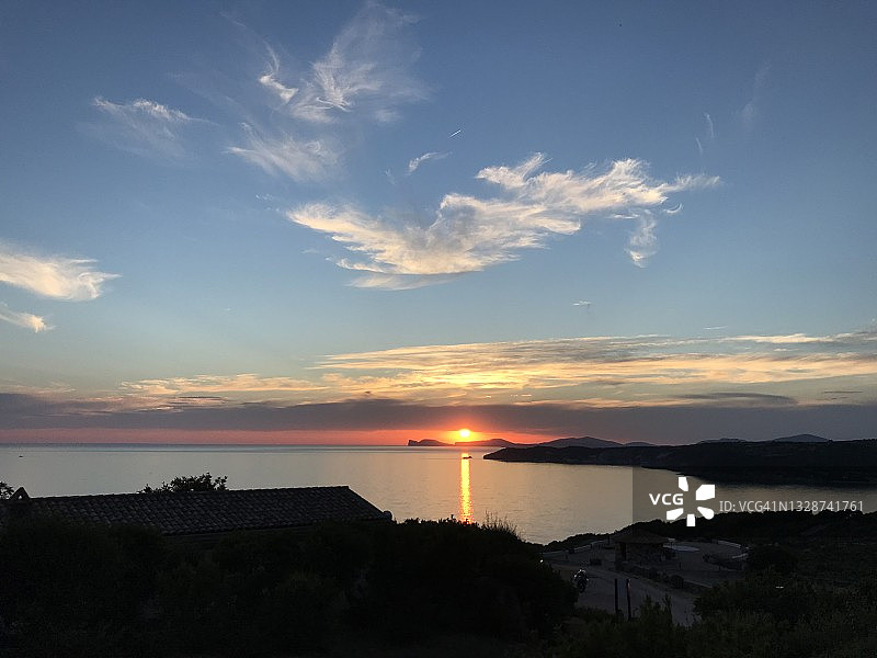 意大利撒丁岛日落图片素材