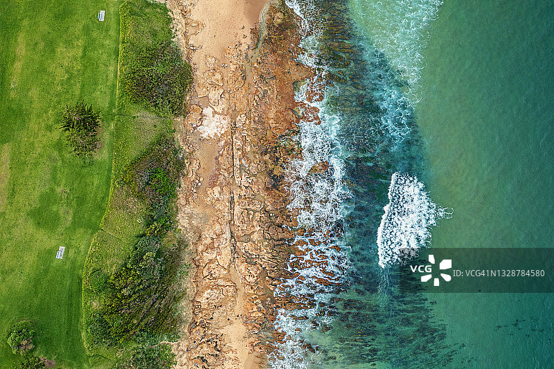 澳大利亚海岸：海浪、公园、海滩航拍图片素材