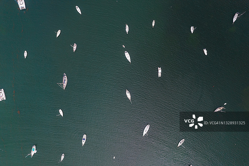 美国维尔京群岛圣托马斯和圣约翰海滩航拍图片素材