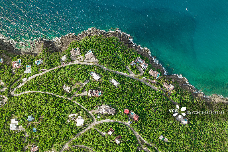 圣托马斯马根斯湾住宅区航拍图片素材