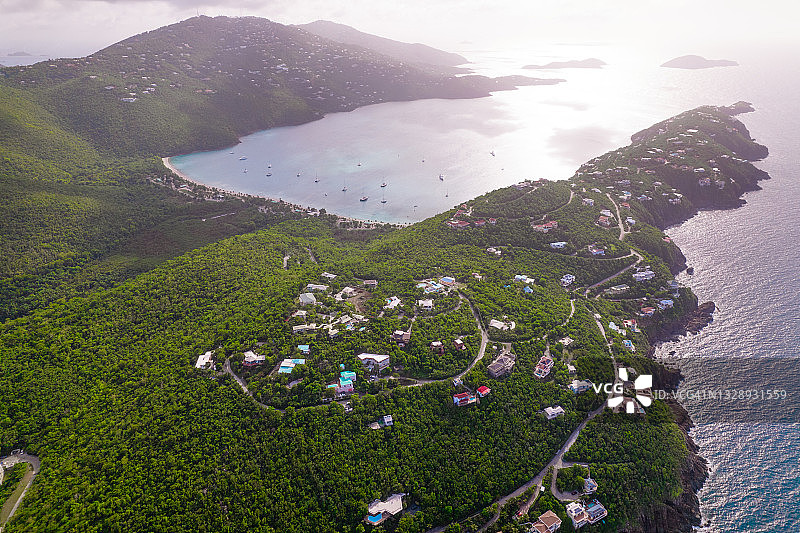 圣托马斯马根斯湾住宅区航拍图片素材