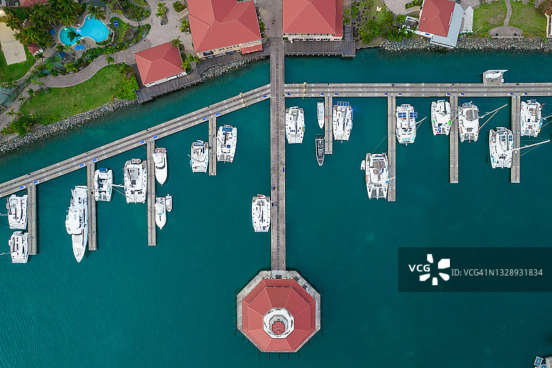 圣托马斯夏洛特阿马利亚市中心的航拍图片素材