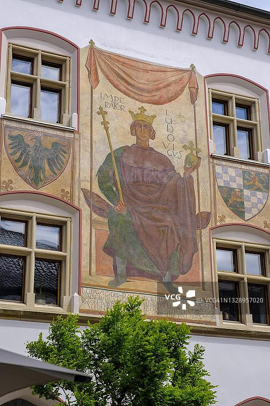 巴伐利亚市政厅的路德维希四世壁画图片素材