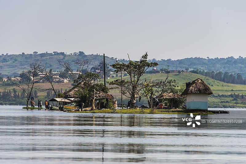 尼罗河源头的小岛，尼罗河的起点，乌干达金贾图片素材