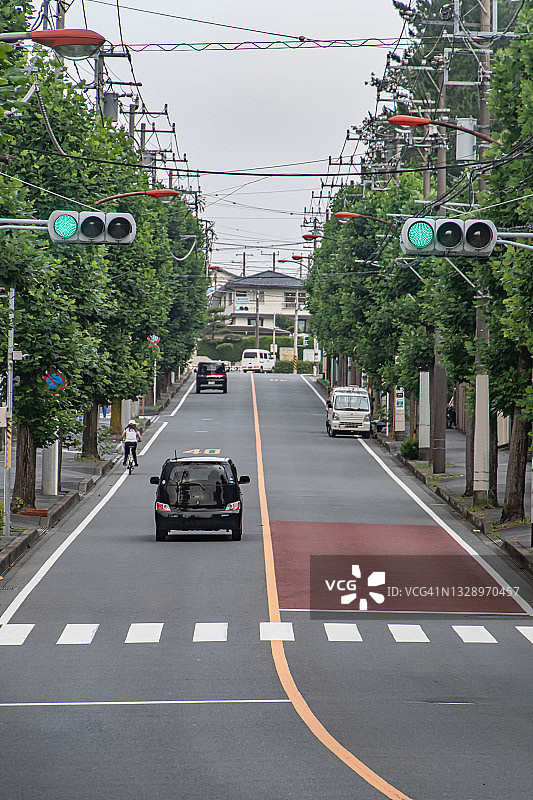 日本神奈川住宅区的坡道图片素材