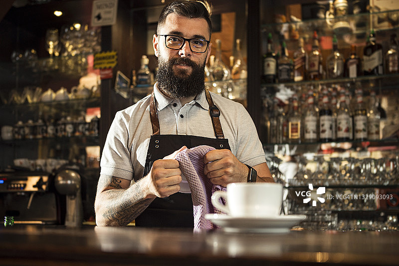 调酒师与咖啡图片素材