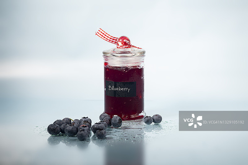 自制新鲜蓝莓柠檬水图片素材