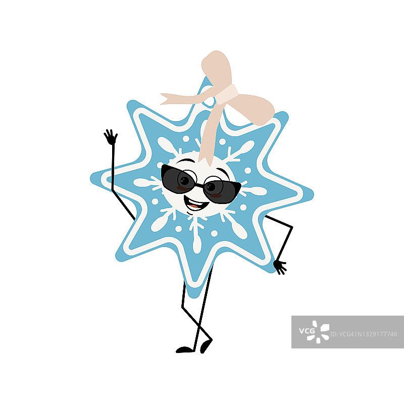 可爱的圣诞节雪花表情图片素材