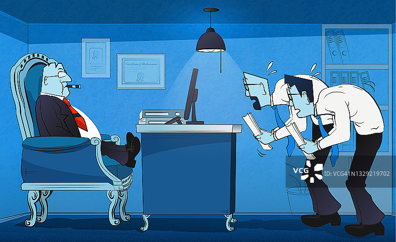 害怕老板图片素材