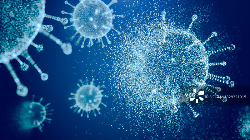 病毒爆裂消灭冠状病毒图片素材